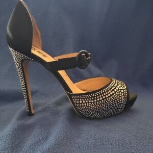 Mix No. 6 Black and Silver Platform Heels